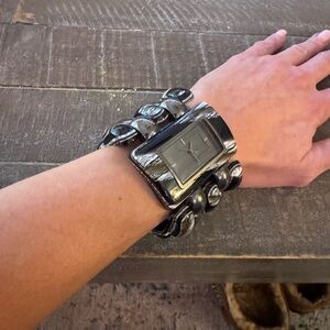 Michael Kors Black and Silver watch/bracelet style